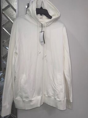 NWT Goodfellow & co White Hooded Pullover Sweatshirt with pockets